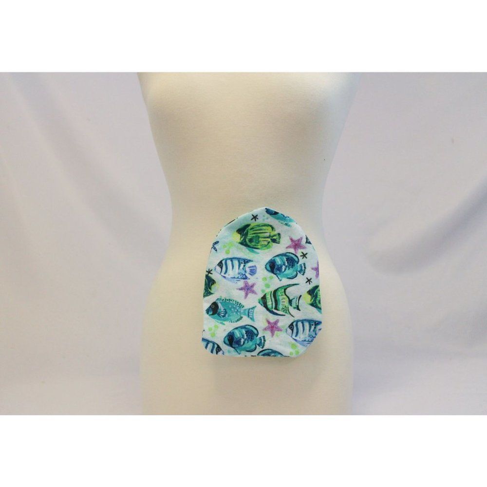 Mini Drainable OR Closed 1 3/4" Flannel Ostomy Bag Cover Stoma Colostomy Pouch